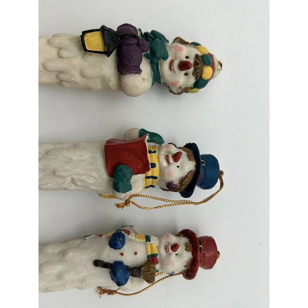 Vintage Holiday Snowmen  Set of 3 Icicles Ornament Christmas Decor
